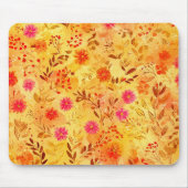 可愛い水彩画の野の花 マウスパッド (正面)