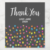 可愛い水彩画モダン感謝してい品 ワインラベル (シングルラベル)