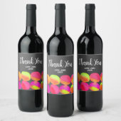 可愛い水彩画モダン感謝してい品 ワインラベル (ボトル)