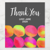 可愛い水彩画モダン感謝してい品 ワインラベル (シングルラベル)