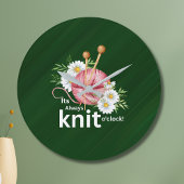 可愛い水彩糸&ニット時は必ずニット ラージ壁時計