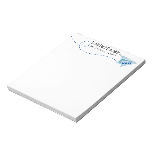 可愛い水彩紙飛行機ノート付きカスタム, ノートパッド (回転)