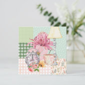 可愛い水彩背景植物青 (スタンド正面)