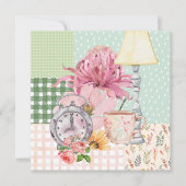 可愛い水彩背景植物青 (正面)