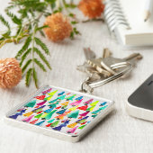 可愛い水彩色のクリスマスツリー キーホルダー (側面)