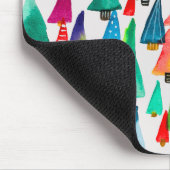 可愛い水彩色のクリスマスツリー マウスパッド (コーナー)