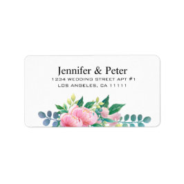 可愛い水彩色のフローラ分離 ラベル