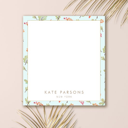 可愛い水彩花柄メモ帳 ノートパッド