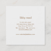 可愛い水彩花模様ママ呼び出しカード コーリングカード (裏面)