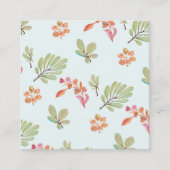 可愛い水彩花模様ママ呼び出しカード コーリングカード (正面)