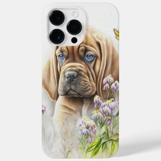 可愛い水彩赤茶色マスチフ子犬 Case-Mate iPhoneケース (裏面)