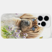 可愛い水彩赤茶色マスチフ子犬 Case-Mate iPhoneケース (裏面 (横))