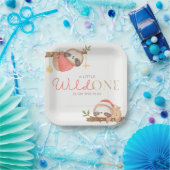 可愛い水彩野生のワンスロスベビーシャワー ペーパープレート (パーティー)