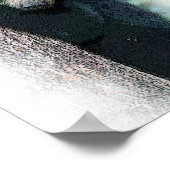 可愛い水彩黒熊の木の子 ポスター (角)