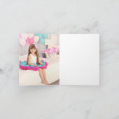 可愛い水彩Axolotlありがとう写真 サンキューカード (内部)