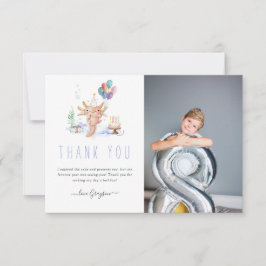 可愛い水彩Axolotlありがとう写真 サンキューカード