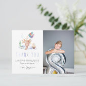 可愛い水彩Axolotlありがとう写真 サンキューカード (スタンド正面)