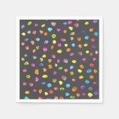 可愛い水玉模様カラフルお洒落点 スタンダードカクテルナプキン (正面)