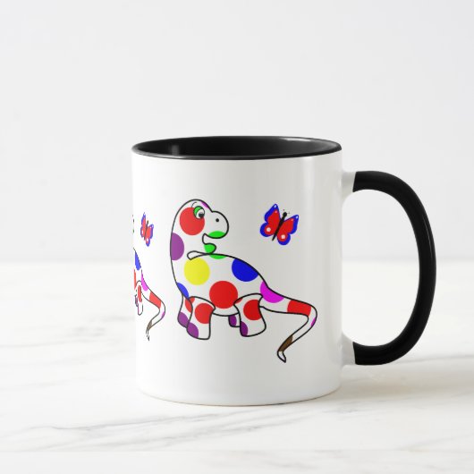 可愛い水玉模様恐竜マグ マグカップ (右)