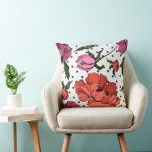 可愛い水玉模様背景彫刻フローラ クッション (椅子)