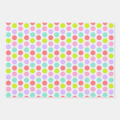 可愛い水玉模様、カーネーションピンクとロビンエッグブルー ラッピングペーパーシート (正面)