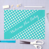 可愛い水玉模様 パターン（の模様が）ある 薄葉紙 (クラフト)