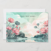 可愛い水縁ど色パーソナライズされたノートカード サンキューカード (正面)