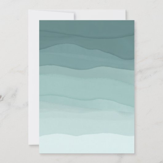 可愛い水色ああ男の子ベイビーシャワー 招待状 (裏面)