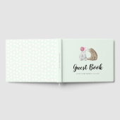 可愛い水色がベビーシャワーを付ける ゲストブック (全面)