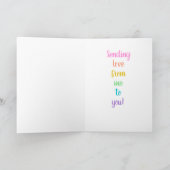 可愛い水色のコーギー「愛を送る」 カード (内部)