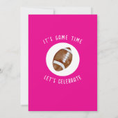 可愛い水色のルーキーサッカーガール2nd誕生日 招待状 (裏面)