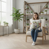 可愛い水色の木のカエルカスタム、 クッション