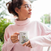 可愛い水色の木のカエルカスタム、 コーヒーマグカップ