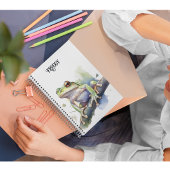 可愛い水色の木のカエルカスタム、 プランナー手帳