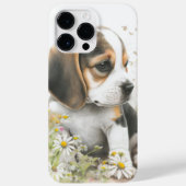 可愛い水色の茶色と白いビーグルの子犬 Case-Mate iPhoneケース (裏面)