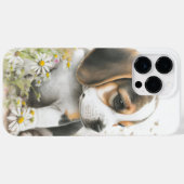 可愛い水色の茶色と白いビーグルの子犬 Case-Mate iPhoneケース (裏面 (横))