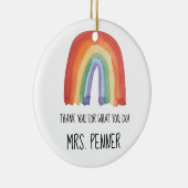 可愛い水色の虹感謝していあなたが贈る セラミックオーナメント (右)