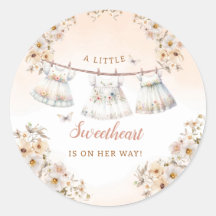 可愛い水色ぼほ服女の子ベビーシャワー