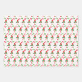 可愛い水色キャンディ – クリスマス ラッピングペーパーシート (正面)