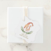 可愛い水色キリン女の子ベビーシャワー フェイバータグ (インサイチュ)