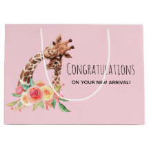 可愛い水色キリン母とベビーガール