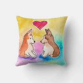 可愛い水色コーギー クッション (裏面)