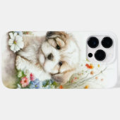可愛い水色シーズー(犬)子犬 Case-Mate iPhoneケース (裏面 (横))