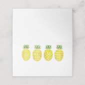 可愛い水色パイナップルミックスパターン熱帯 プレイスカード (外部開封)