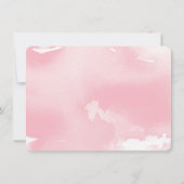 可愛い水色ピンクに注目かわいらしし淡い色のて サンキューカード (裏面)