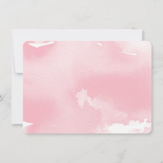 可愛い水色ピンクに注目かわいらしし淡い色のて サンキューカード (裏面)