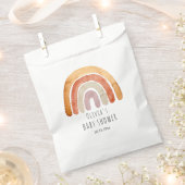 可愛い水色ボホレインボーベビーシャワー フェイバーバッグ (クリップ留めされた状態)