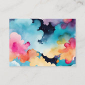 可愛い水色ラマママメキシコの本ベビー エンクロージャーカード (裏面)