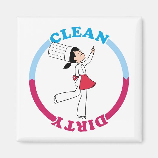 可愛い汚れクリーン食洗機 マグネット (正面)