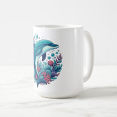 可愛い沿岸/航海のイルカ コーヒーマグカップ (正面右)